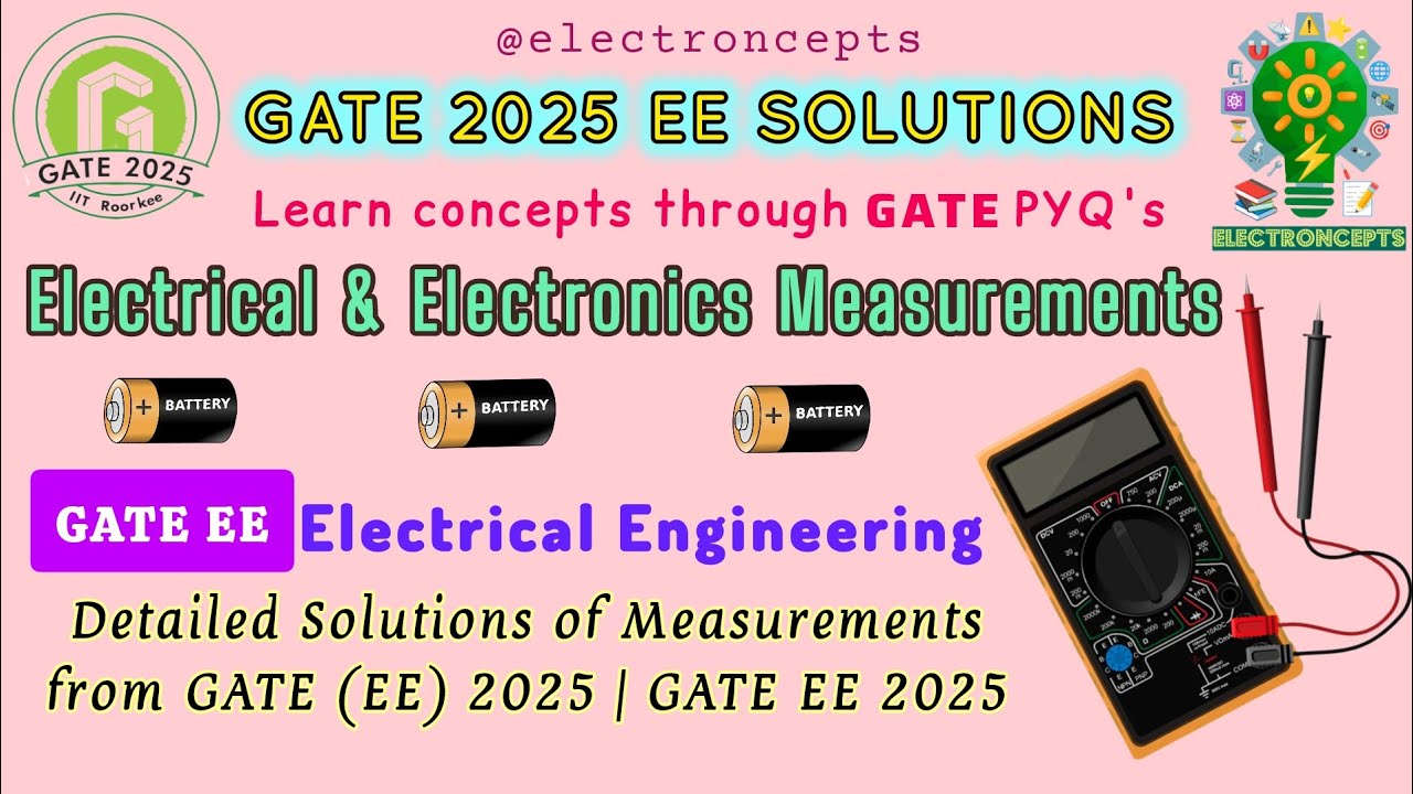 Detailed Solutions of GATE EE 2025 Electrical and Electronic Measurements