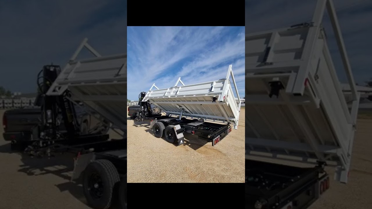 OX TRAILERS-BUILT TOUGH 4.8mx2.1m, 4.5 ton towing 3-way tipper trailer with HIAB crane.