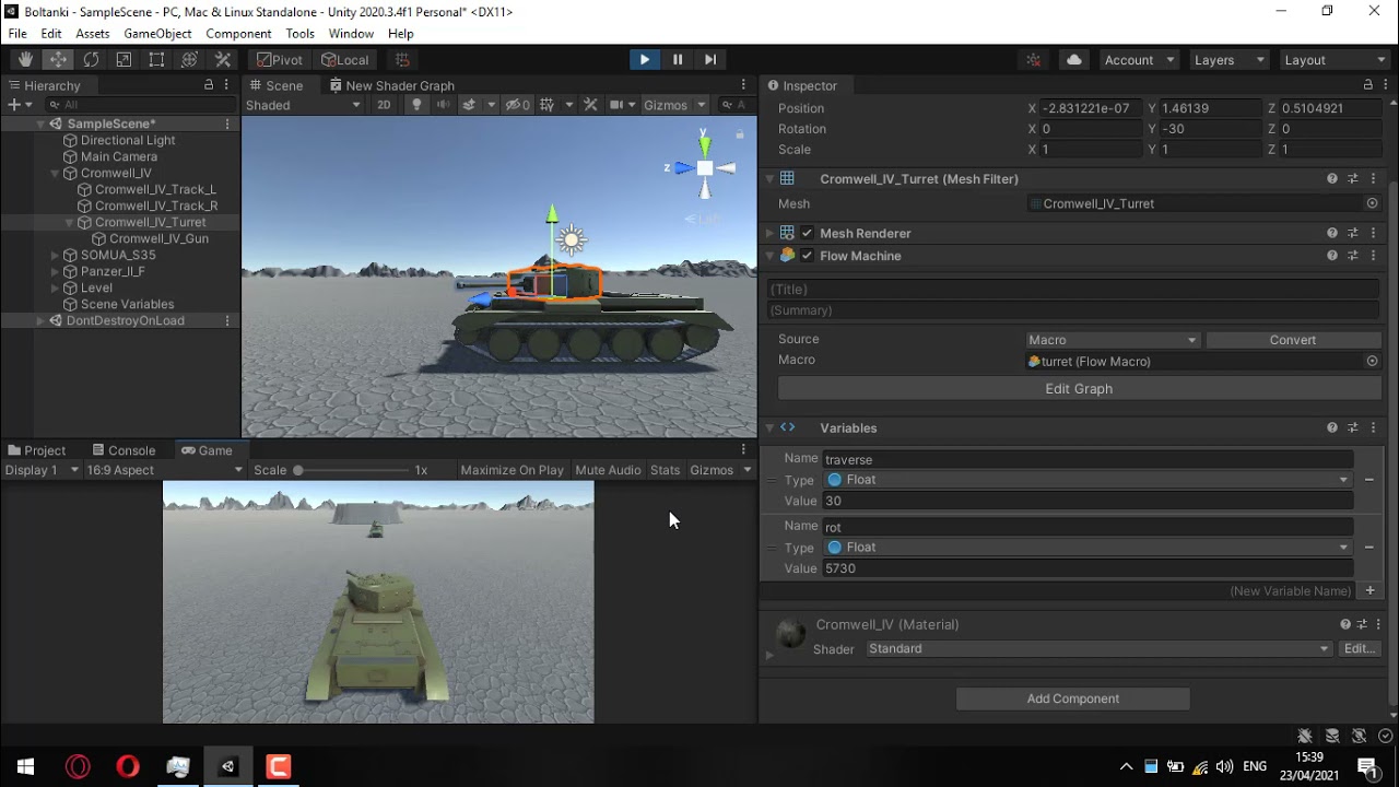 Unity Bolt и мир танков: вращение башни