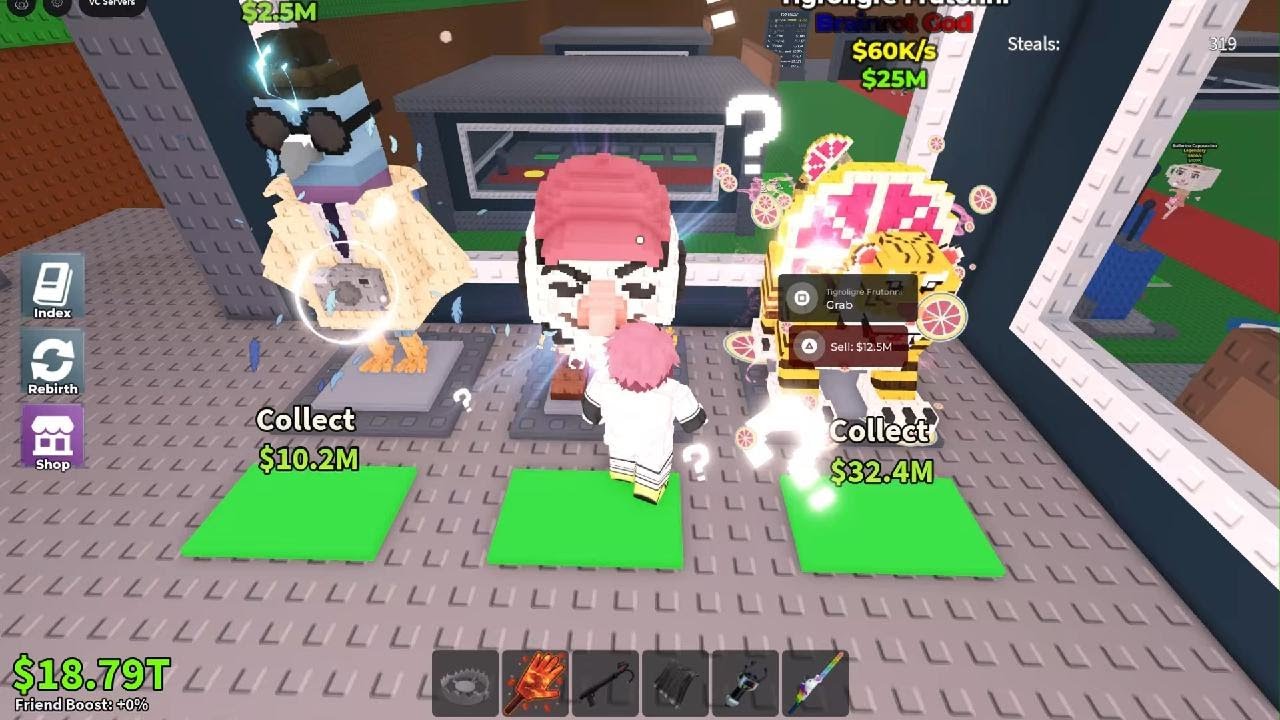 J'ouvre des Lucky blocks. Et j'ouvre une fuse machine.