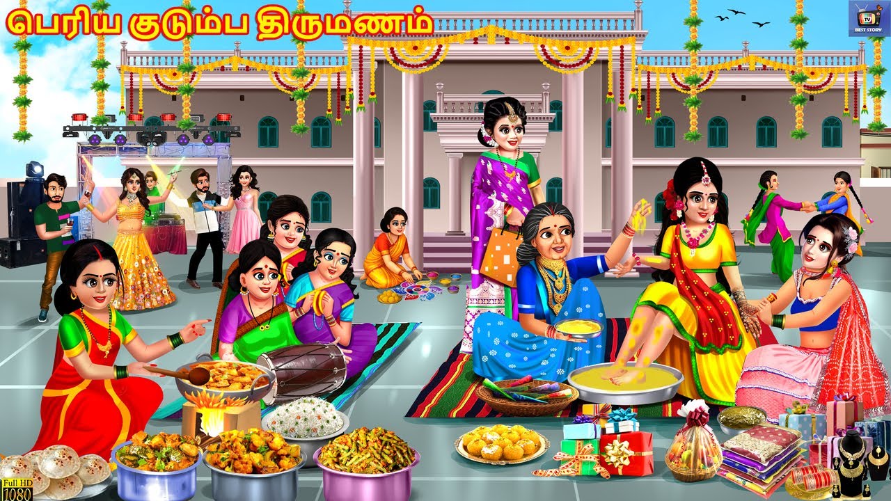 Periya kuṭumpa tirumaṇam | பெரிய குடும்ப திருமணம் | Tamil Stories | Tamil Moral Stories | Cartoon