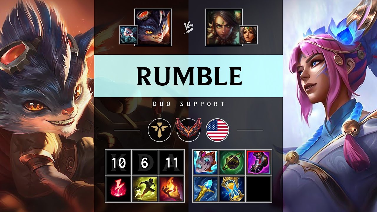 Rumble Support vs Nidalee - NA Grandmaster Patch 25.19