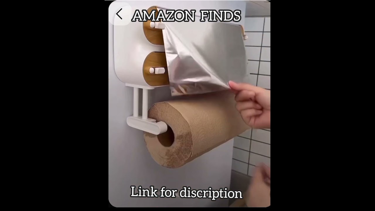 House of Quirk Magnetic Plastic Wrap Dispenser with Cutter, 3 in 1 Aluminum Plastic(53% Discount )