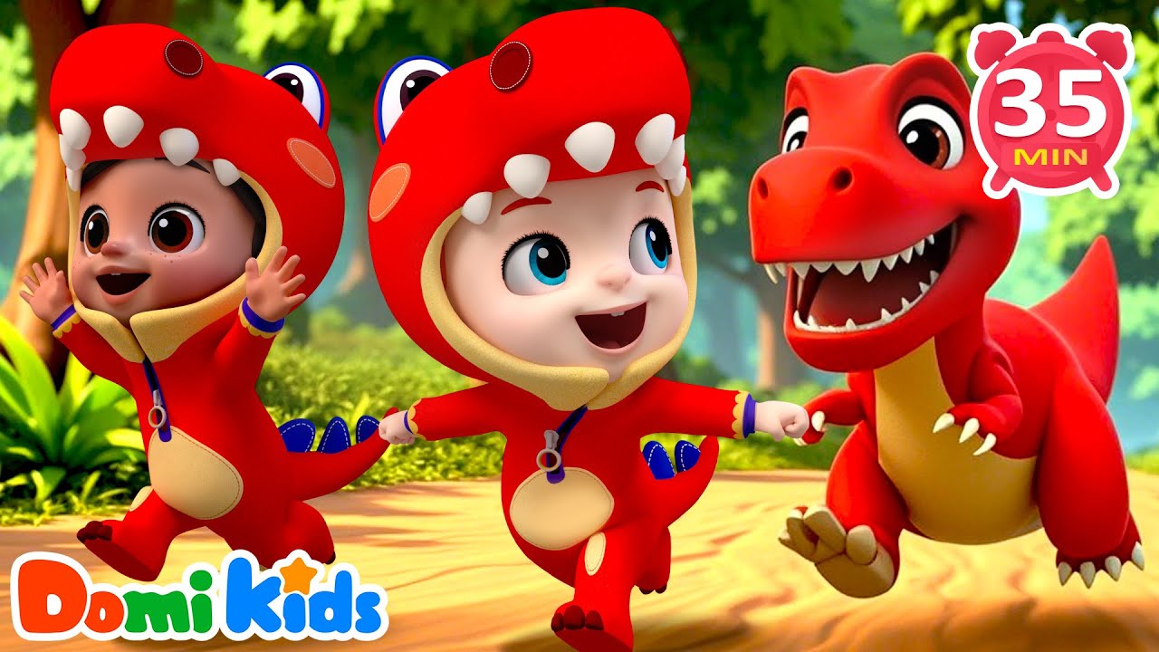 Roarrr! 🦖 Baby Dinosaur Joins the Fun! | Kids Songs & Nursery Rhymes | Domi Kids