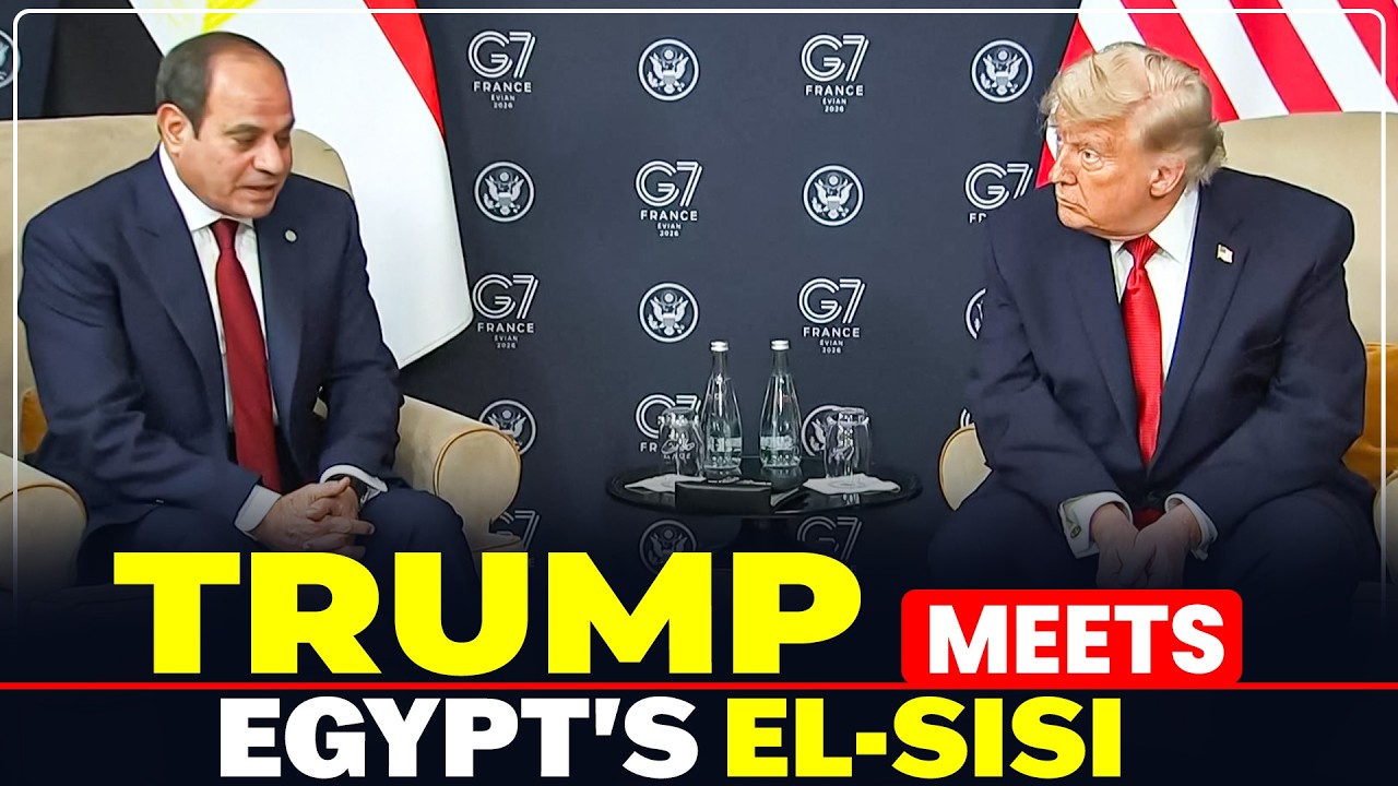 LIVE: President Trump holds bilateral meeting with Egyptian President El Sisi |G7 Summit| USA|France