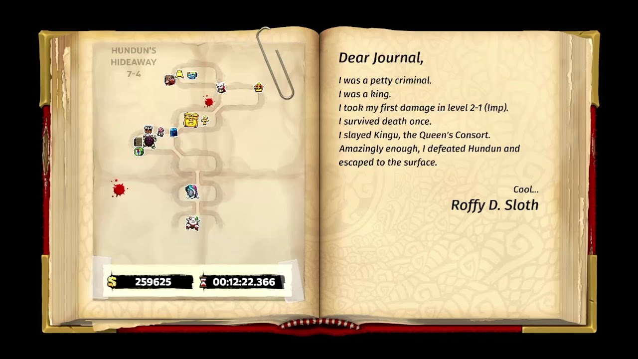 Spelunky 2: No Teleporter Abzu%: 12:22.366