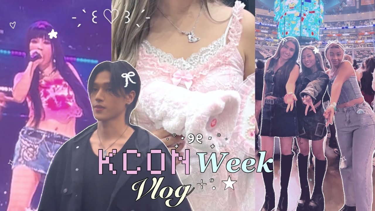 KCON VLOG 🎀  best week of my life, meeting online friends, ateez fansign, seeing skz, g-idle, tbz