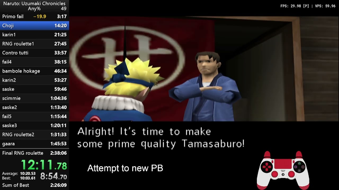 Naruto: Uzumaki Chronicles any% speedrun in 