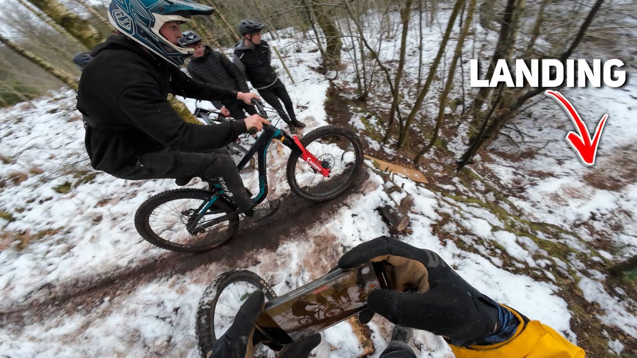 This Crazy Young Rider Jumped off this 30ft Cliff Drop in the Snow!!