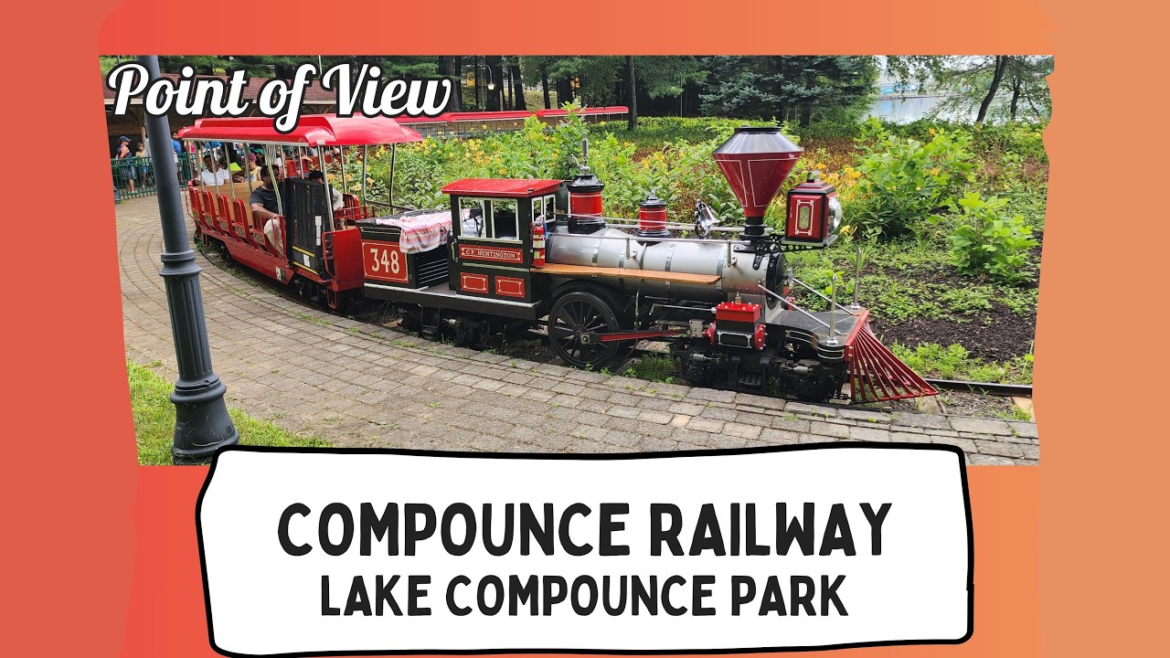 Scenic Lakeside Views:  Our POV of the Compounce Railway at Lake Compounce