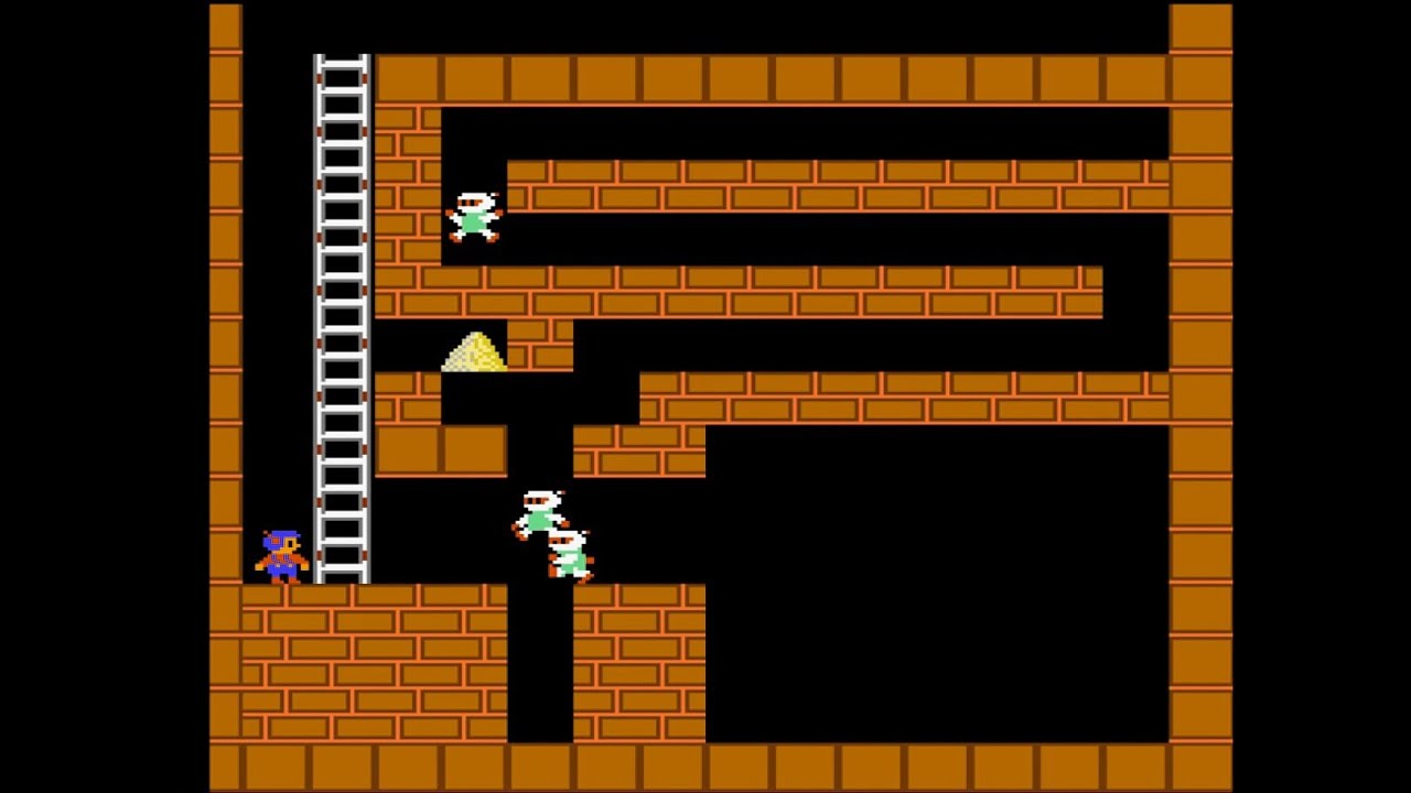 ファミコン　ロードランナー　エディット「俺は踏み台になる！」「俺を踏み台にした！」