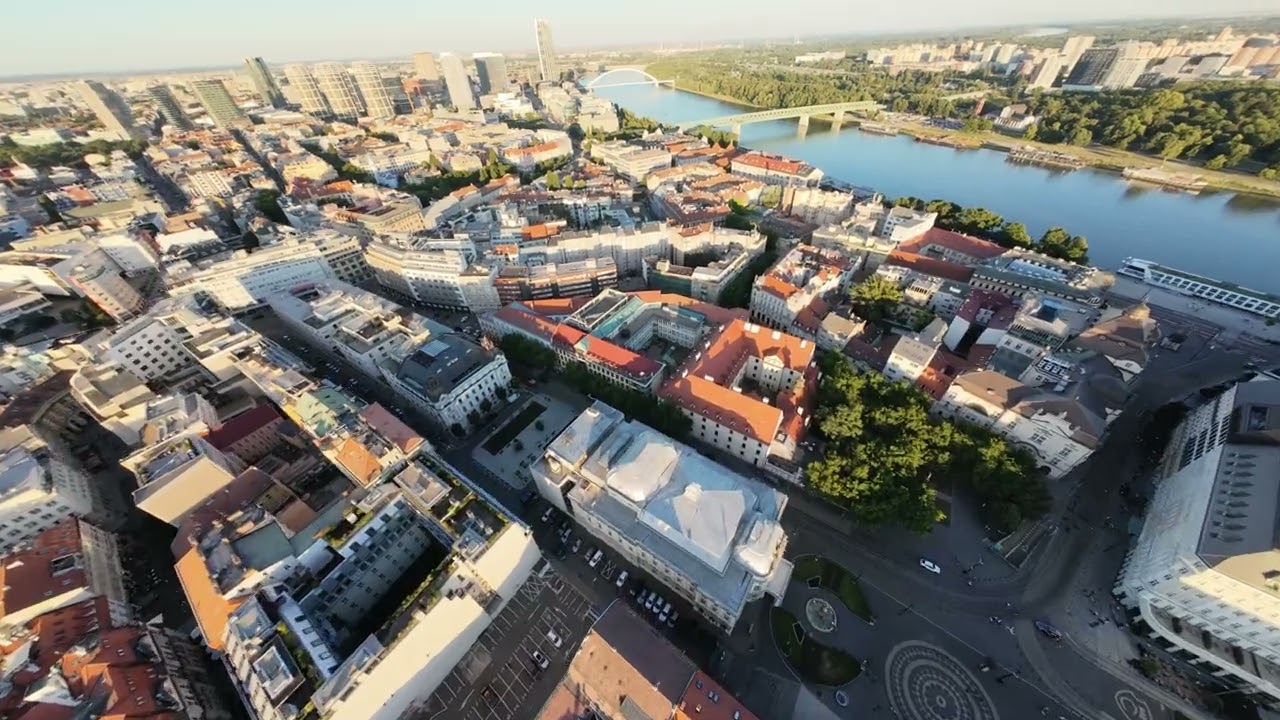 Mesmerizing FPV Drone Flight Over Bratislava | Eurovea, Old Town, Castle &ndash; Summer Aerial Tour