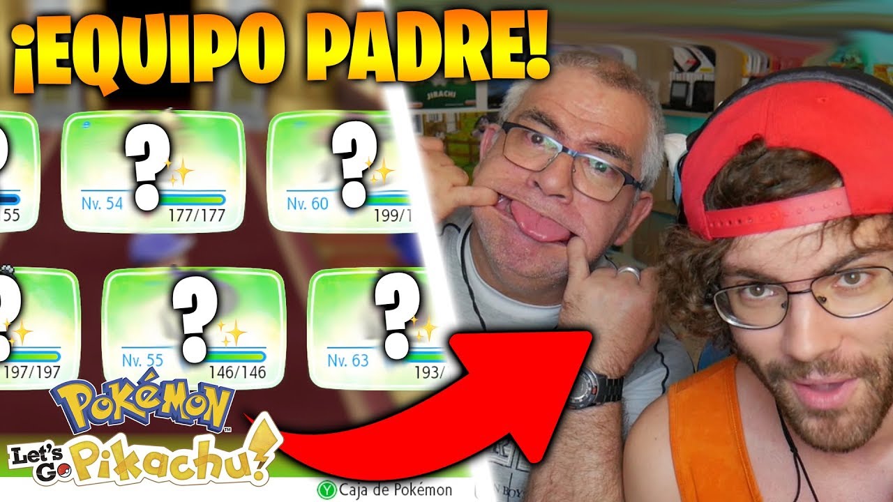 ¡MI PADRE elige el EQUIPO! 🤣 ¡MIRA! Combate ONLINE en Pokémon LET'S GO Pikachu y Eevee