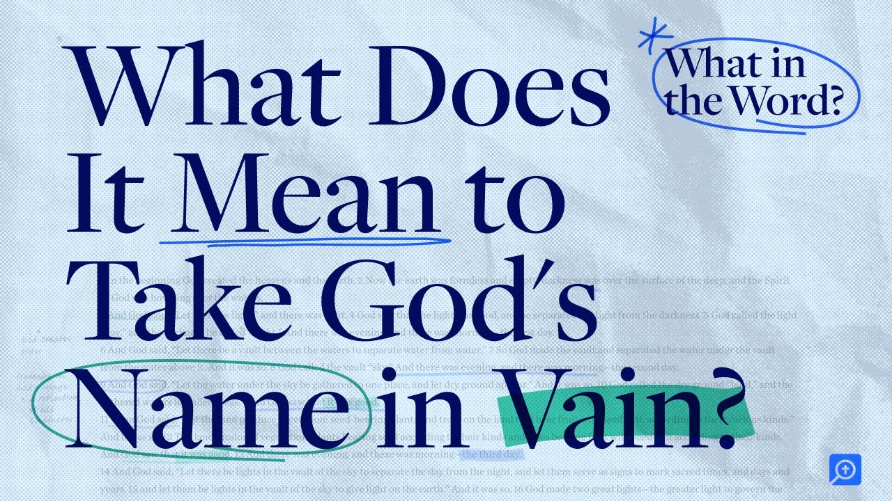 What Does It Mean to Take God's Name in Vain? | Carmen Imes on Exodus 20:7