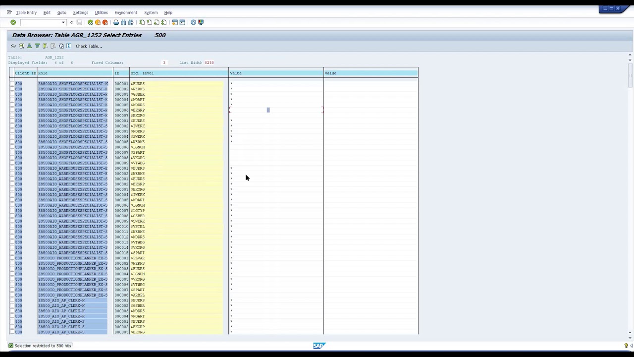 Безопасность SAP &mdash; таблицы AGR через SE16