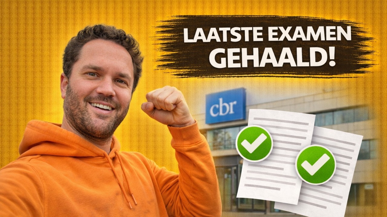 Laatste examen… en hij is binnen!