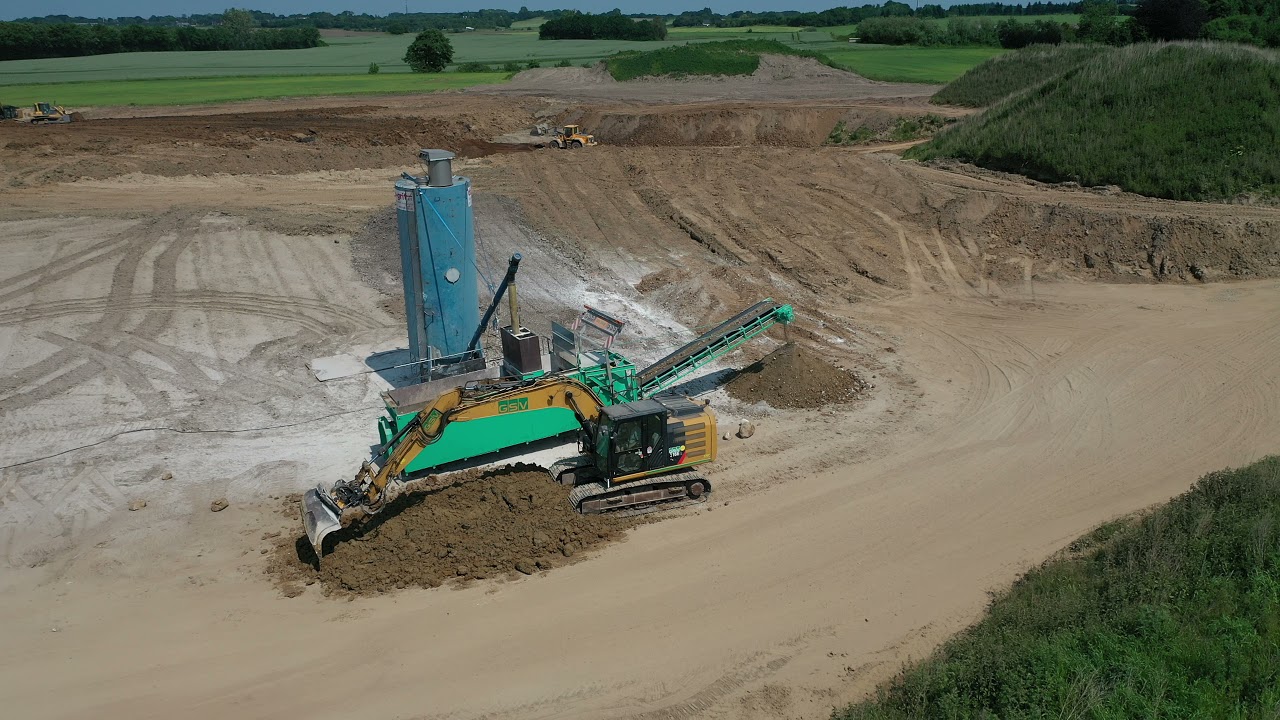 Dansk Anl&aelig;gsteknik Jordstabilisering Colas Molger Grusgrav