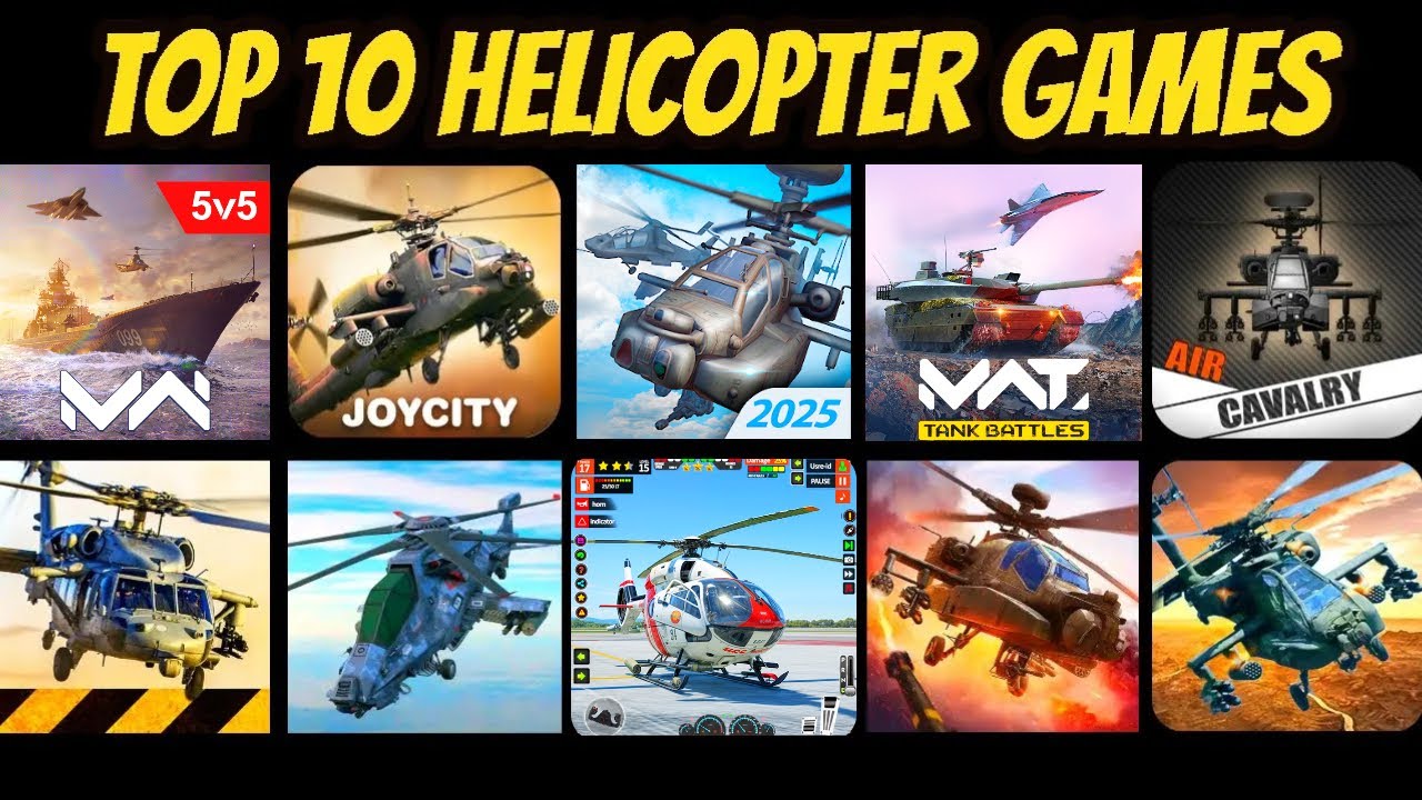 Top 10 Best Helicopter Gunship Mobile Games 2025 (Android,iOS)