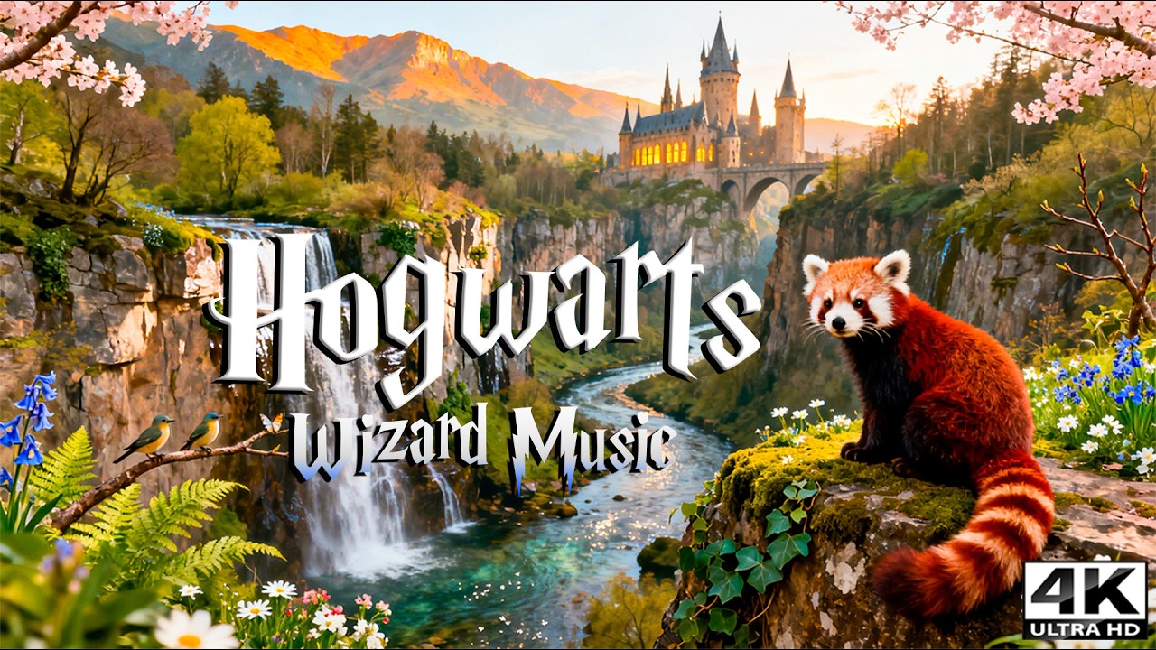 A Peaceful Day in Hogwarts Hidden Valley 🦊🌿 Soft Wizard Music