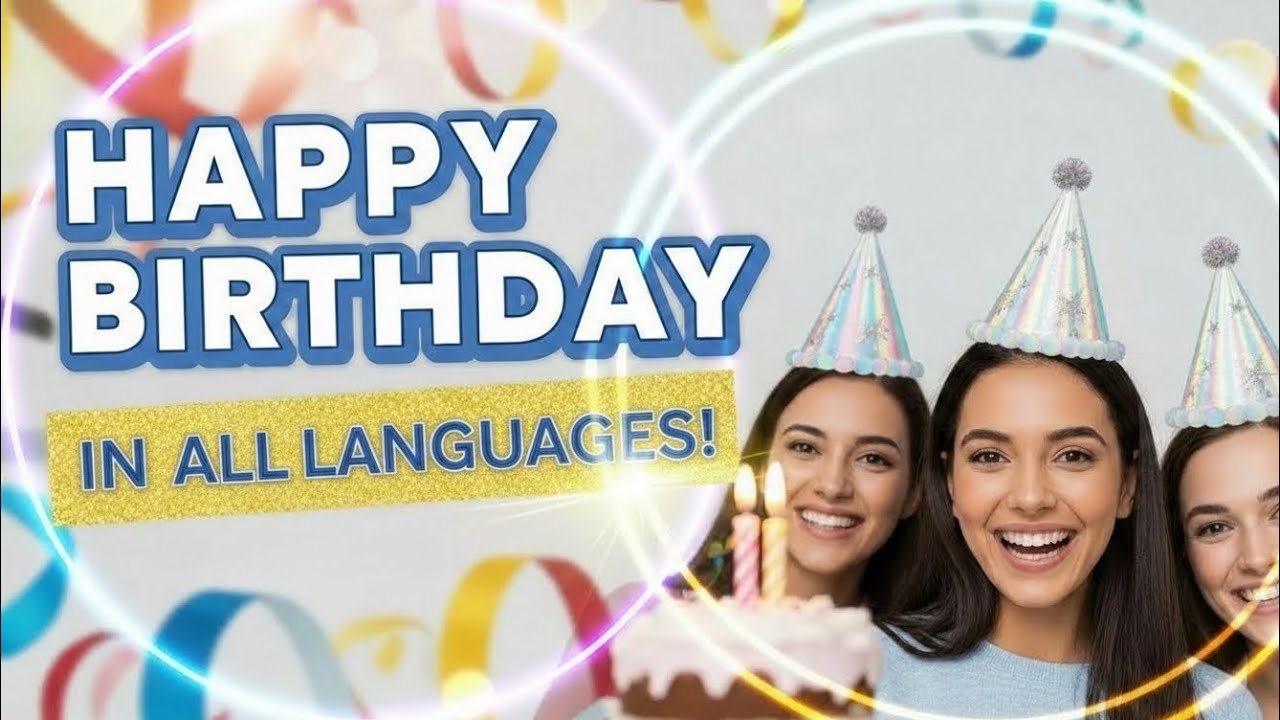 Happy Birthday Song - English, Arabic, French, Spanish, Russian | Global Birthday Anthem