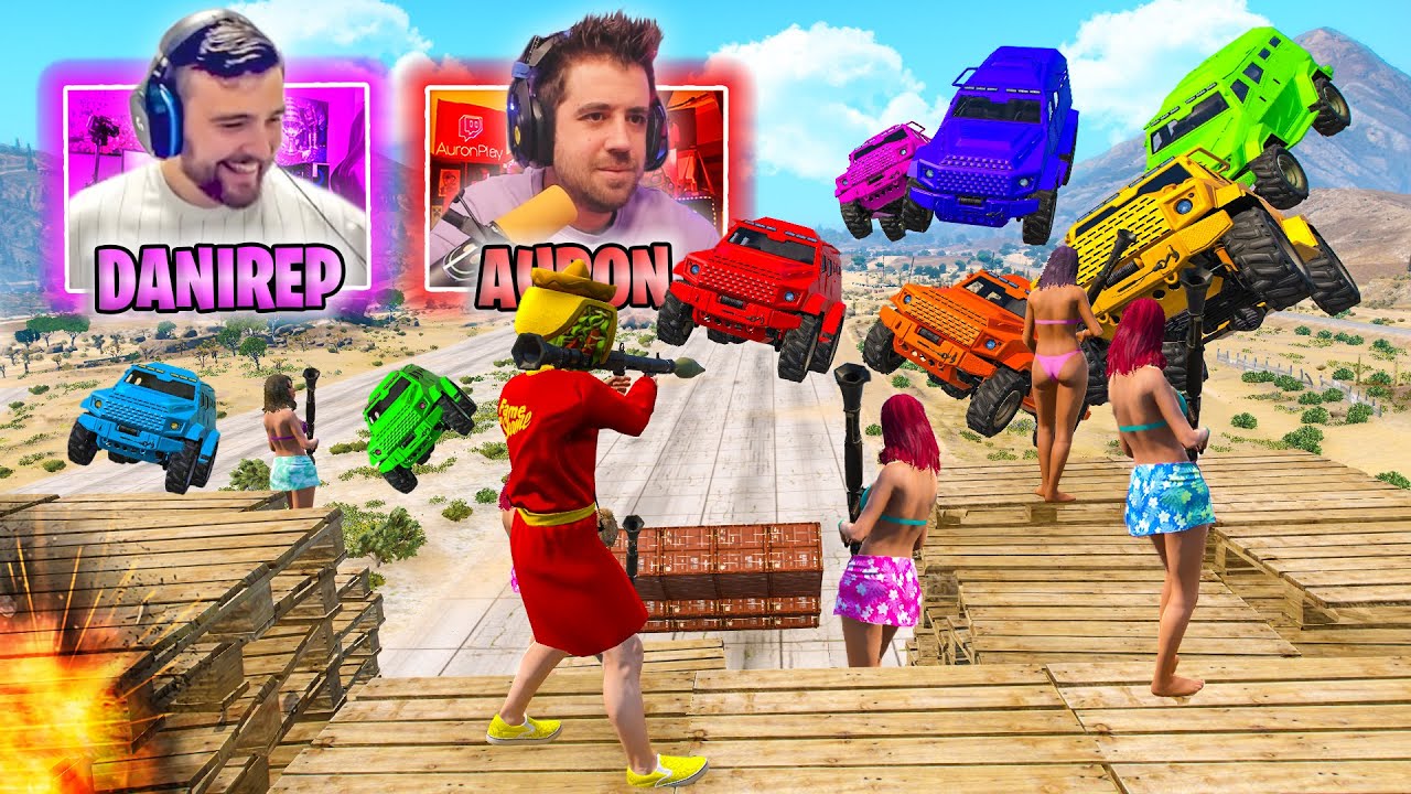COCHES BLINDADOS vs RPG! CON AURONPLAY Y AMIGOS!! - GTA V ONLINE