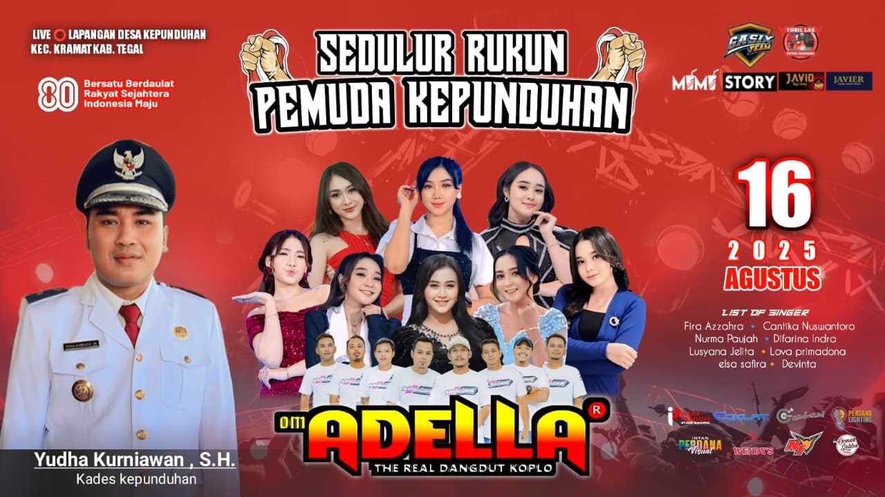 LIVE! OM ADELLA SEDULUR RUKUN PEMUDA KEPUNDUHAN | LAPANGAN DESA KEPUNDUHAN KRAMAT TEGAL | MALAM