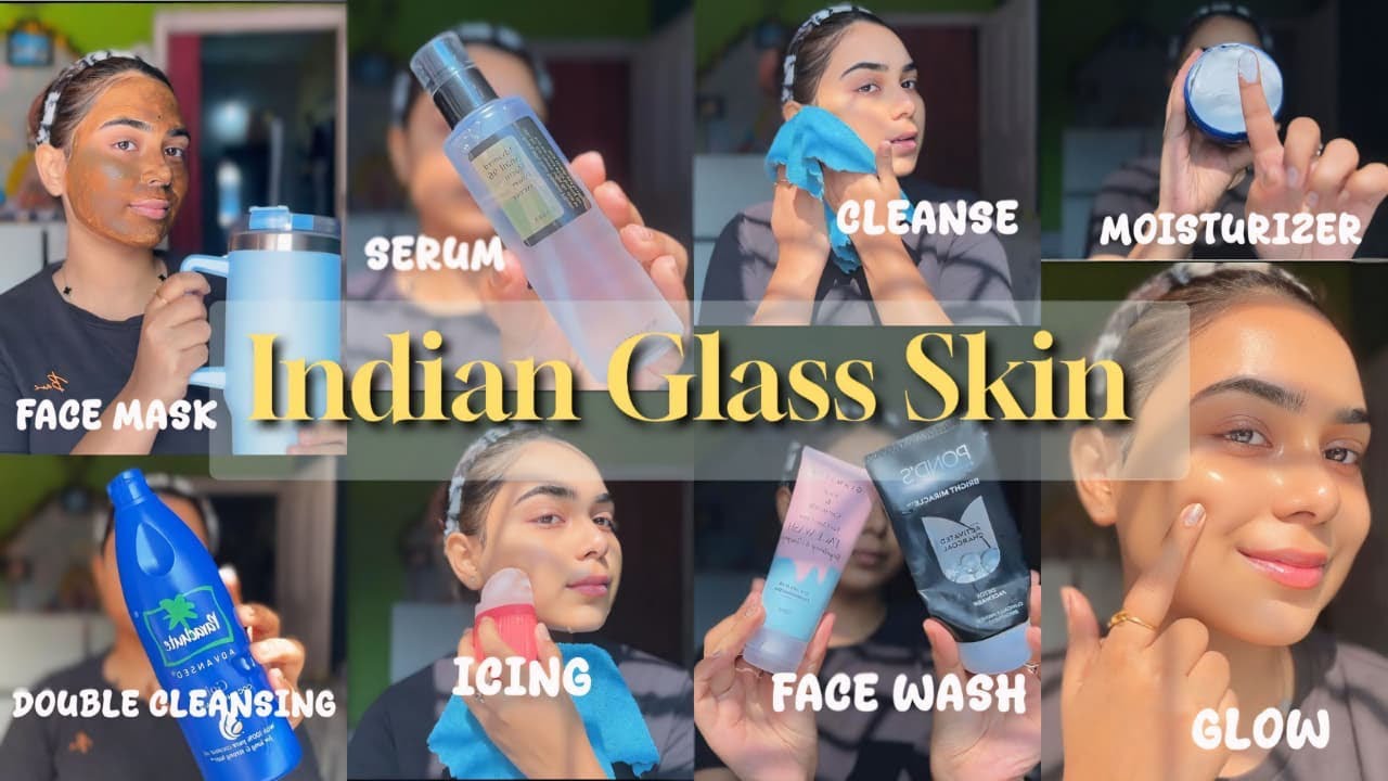INDIAN GLASS SKIN RITUAL | 11 Easy steps at Home for Glowing Radiant Skin | Aditi 
