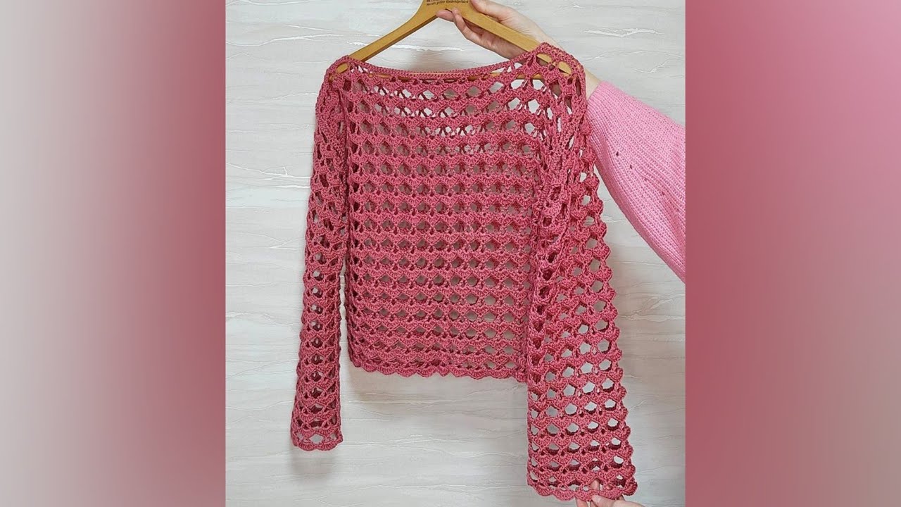البلوزة الترند ✨✨بلوزة كروشية مميزة من تكرار سطرين / قناة #كروشيه_يوتيوب مع سهام #crochet #handmade