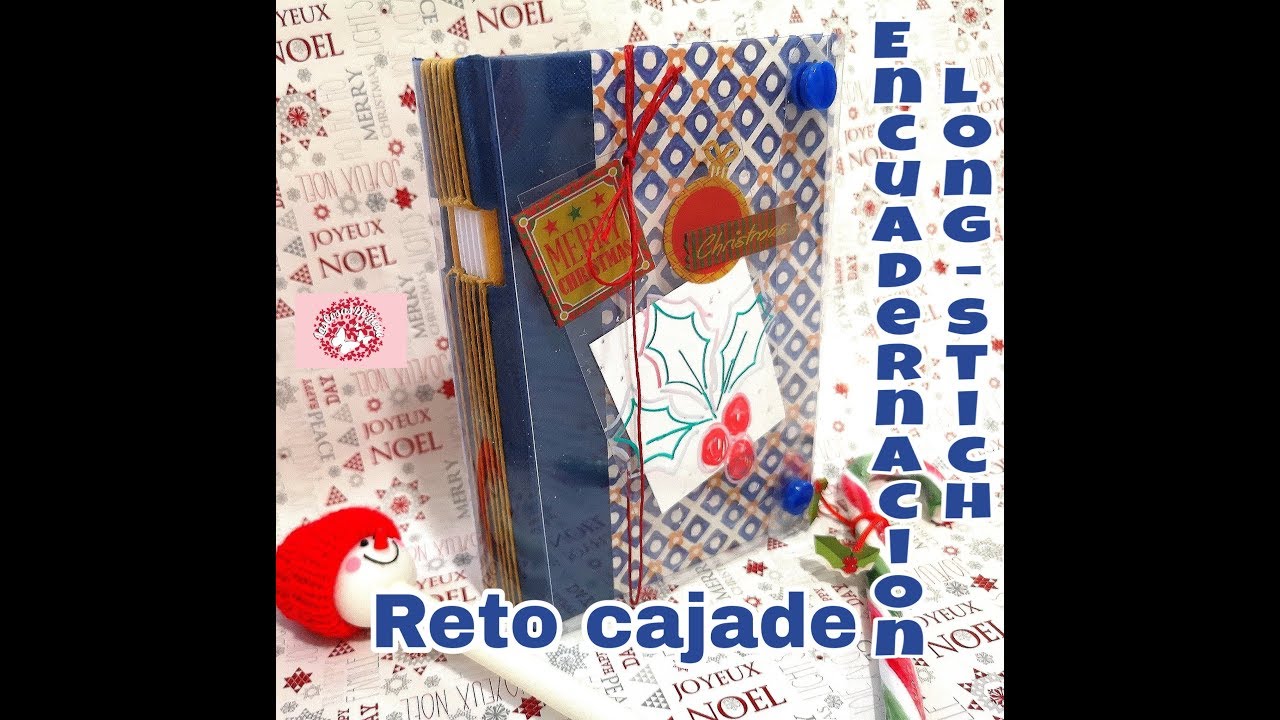 Libreta encuadernación long stich. Reto #Cajade. Scrapbook