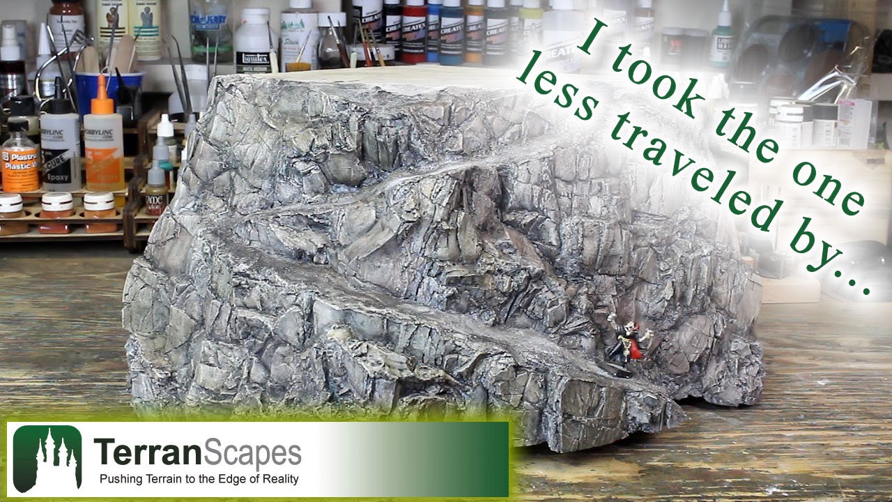 TerranScapes - Ocean Board WIP #11 - Painting the Cliffs