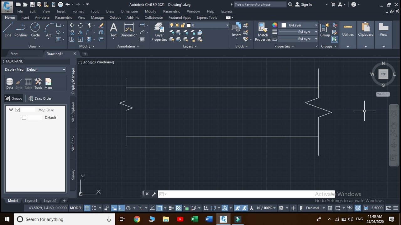 Линия разрыва в AutoCad || Как изменить размер линии разрыва в AutoCad || Учебное пособие по AutoCad