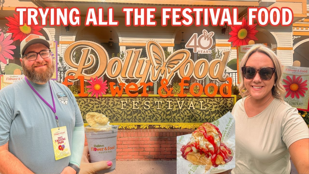 We Eat ALOT at the Dollywood Flower and Food Festival 2025 | Food Reviews and Festival Highlights