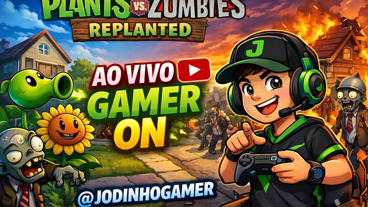 🔴 AO VIVO AGORA 🌱Plantas vs Zumbis Replantado | Defesa do Jardim!