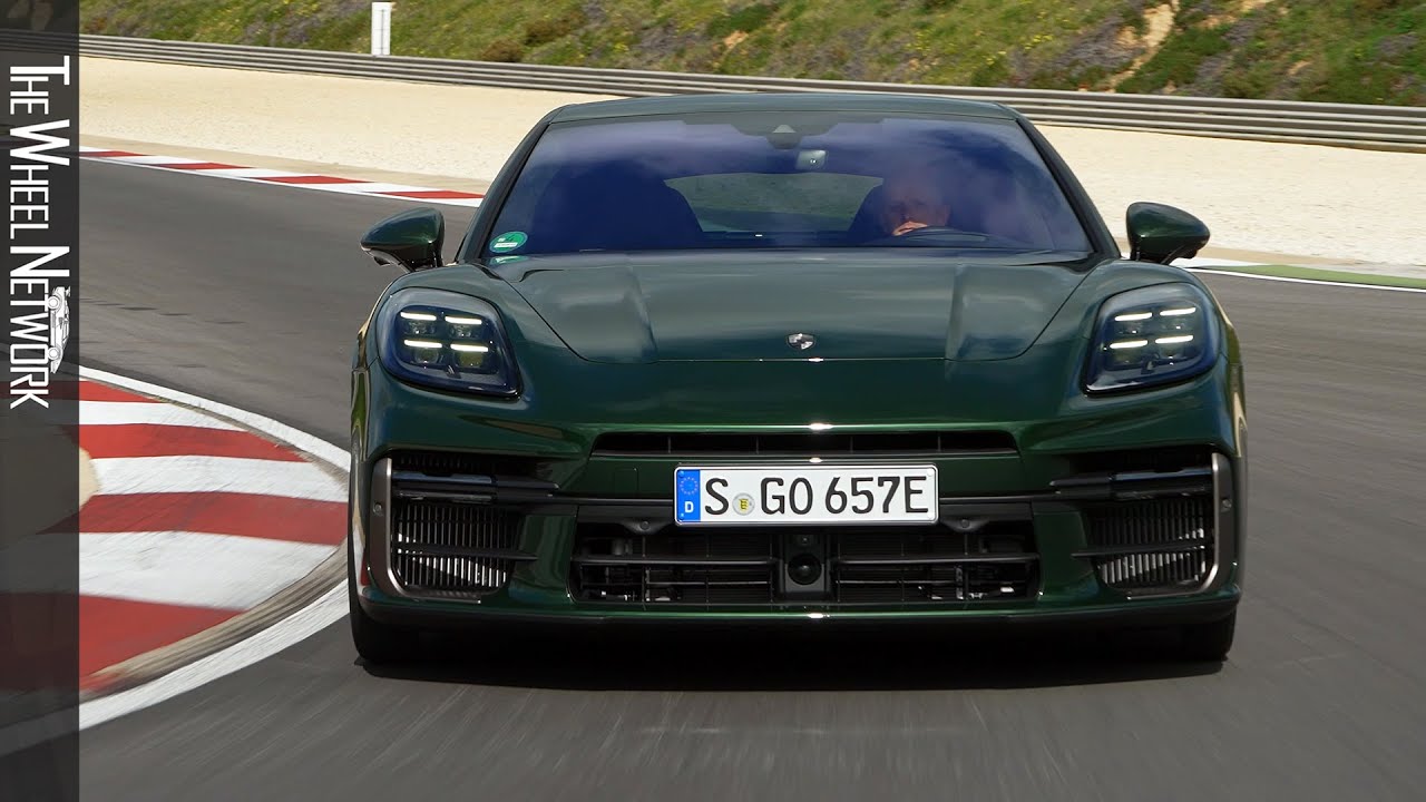 2024 Porsche Panamera Turbo E-Hybrid | Oak Green | Driving, Interior, Exterior