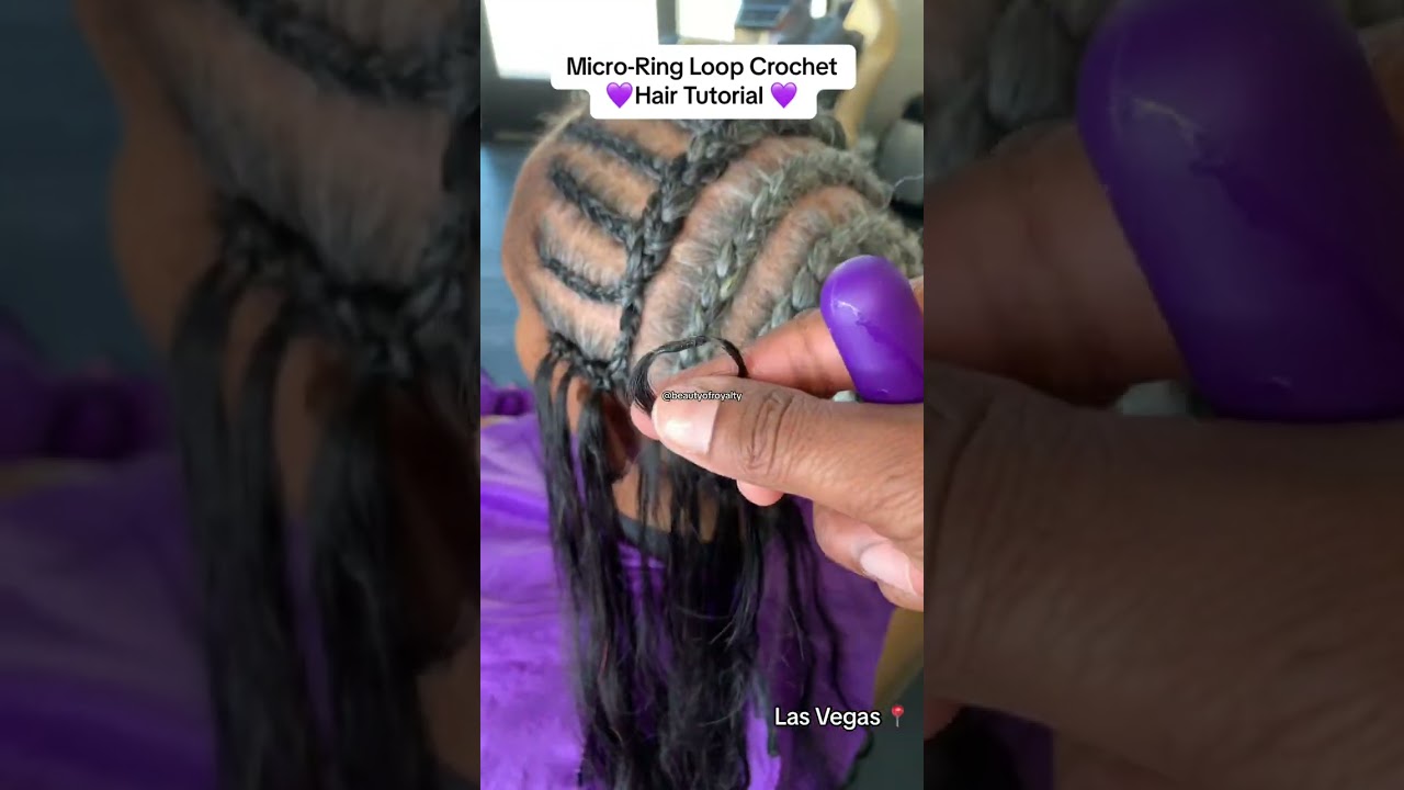 Micro-Ring Loop Crochet Hair Tutorial | Las Vegas 📍