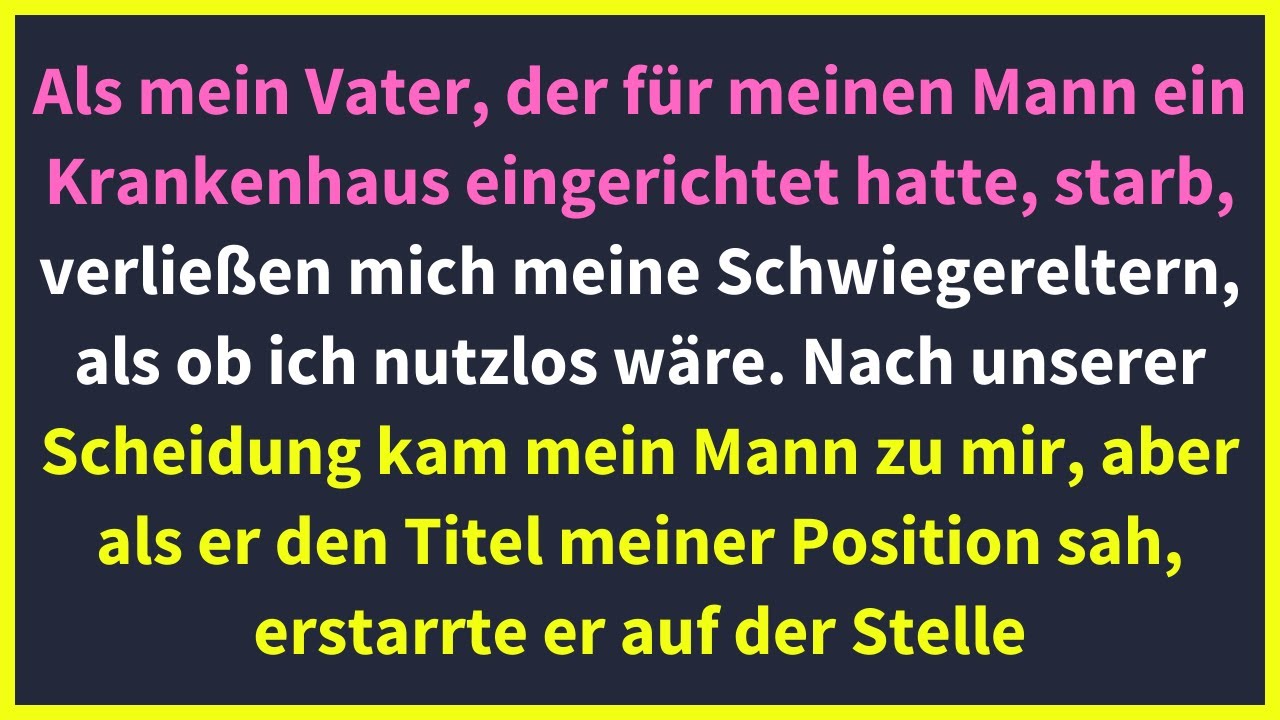 Als mein Vater starb, verließ mich mein Mann und sagte, ich sei wertlos.
