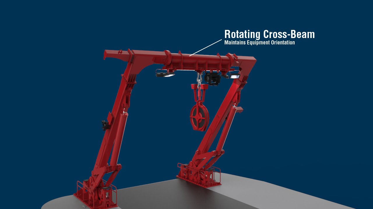 Allied Marine Crane A-Frame with Rotating Cross Member