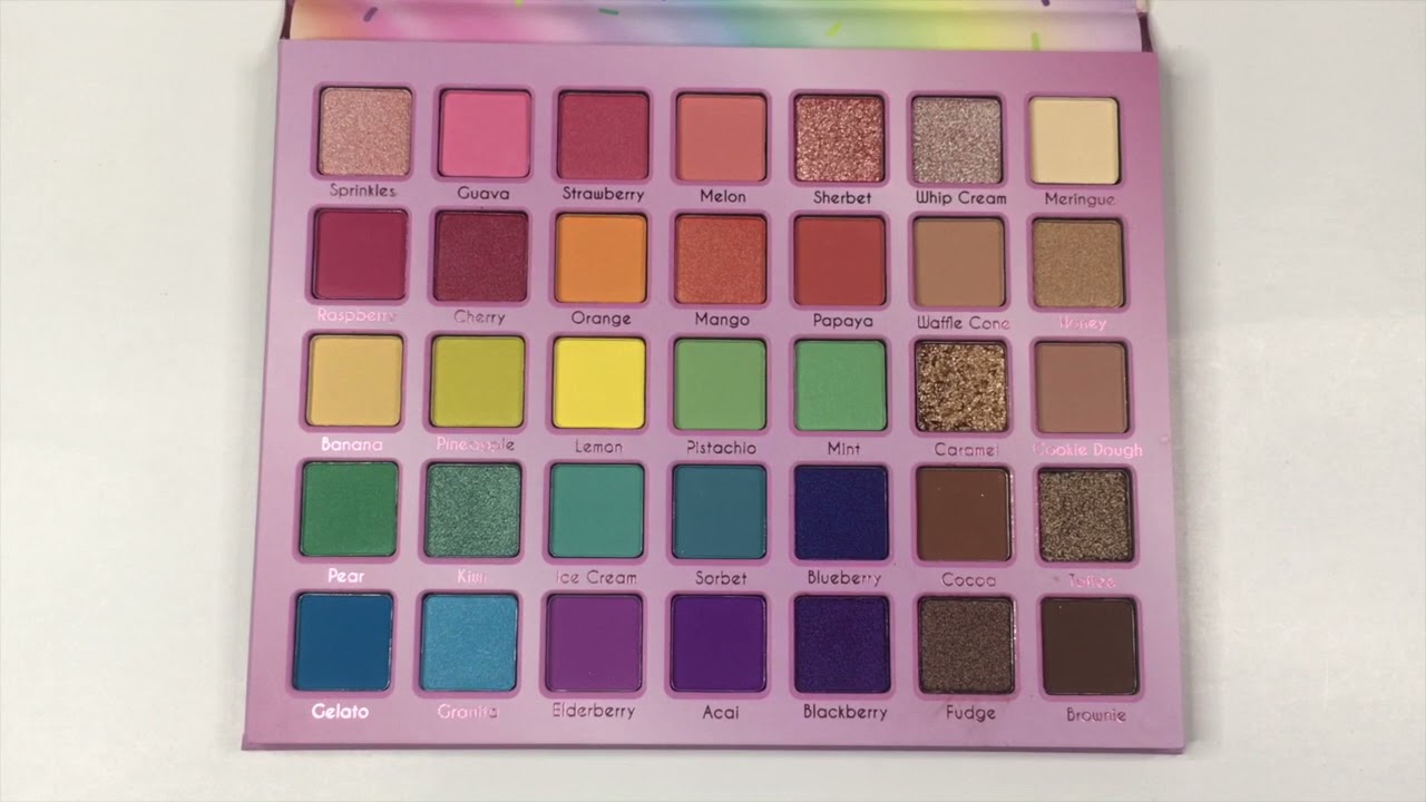 Malibu Glitz Sherbert Dreams Eyeshadow Palette Showcase @finessegirl