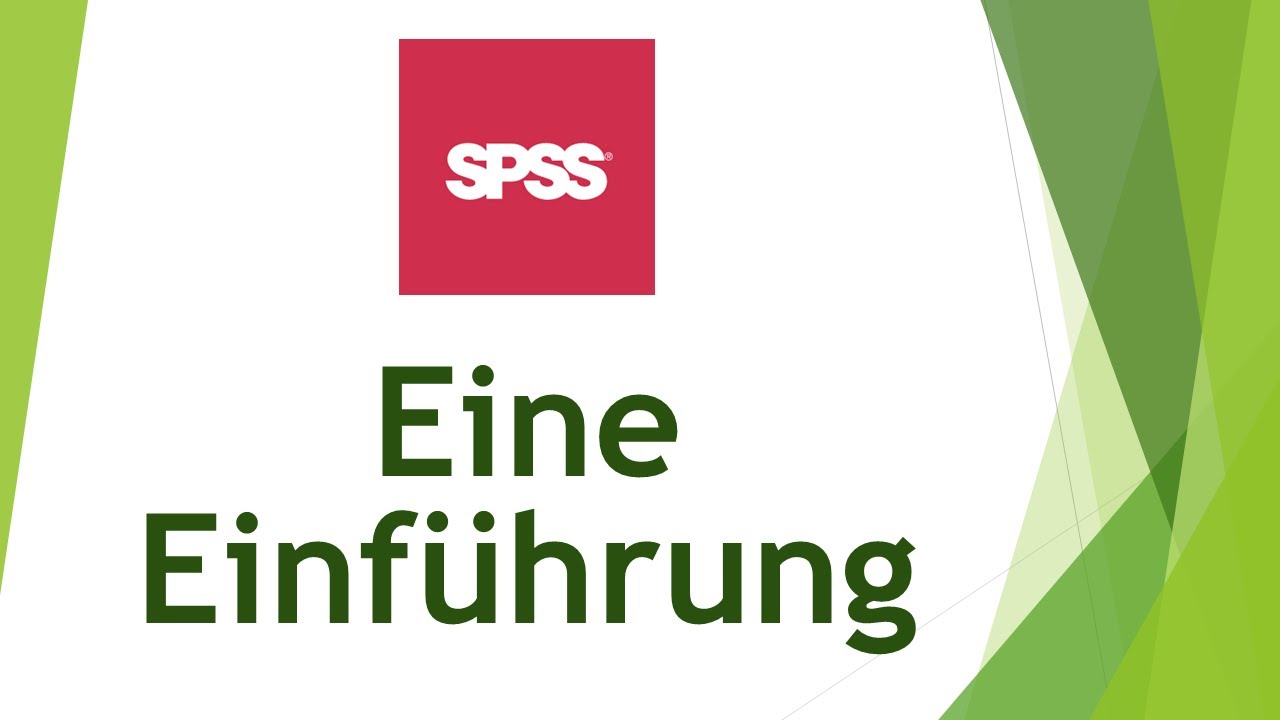SPSS - eine Einf&uuml;hrung