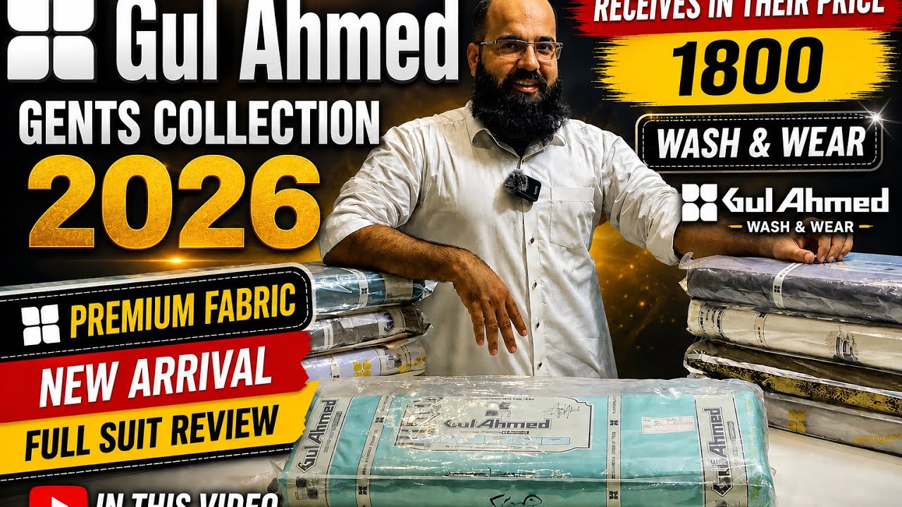 Gul Ahmed Gents Suit 2026 | New Unstitched Men Collection | Summer Lawn Cotton Suit | Full Review