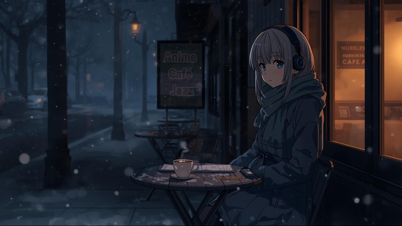 Cozy Coffee Shop Jazz ☕ Smooth Winter Jazz with Snowfall