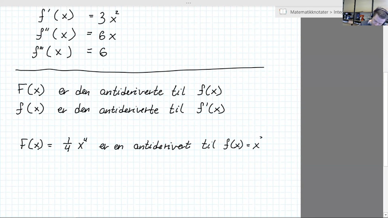 Integrasjon 1   Antiderivasjon og ubestemte integral