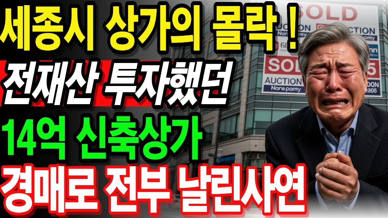 퇴직금 쏟아부은 세종시 14억 상가가 경매로.. 66세에 다시 일터로 나갑니다
