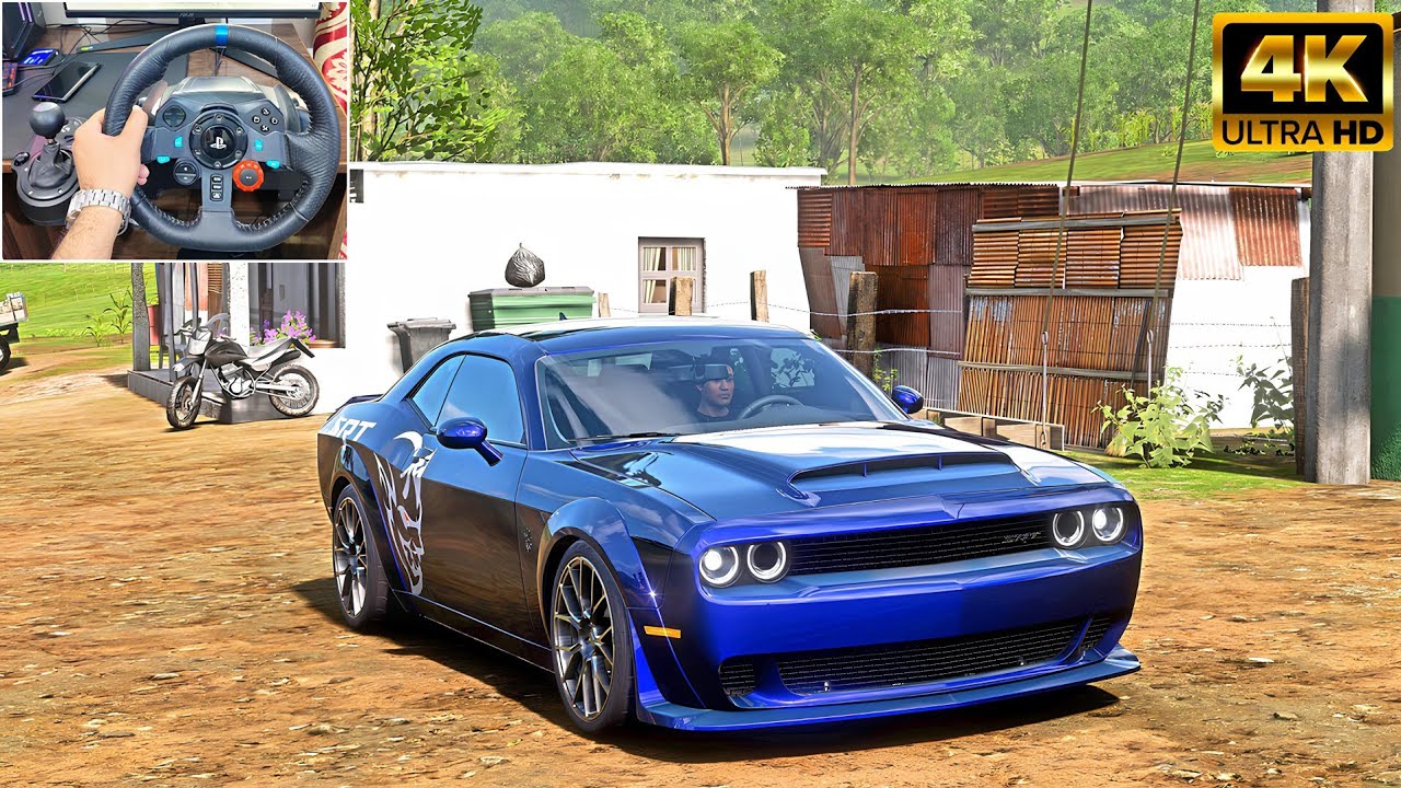 Dodge Challenger SRT Demon | Forza Horizon 5 | Logitech g29 Steering Wheel