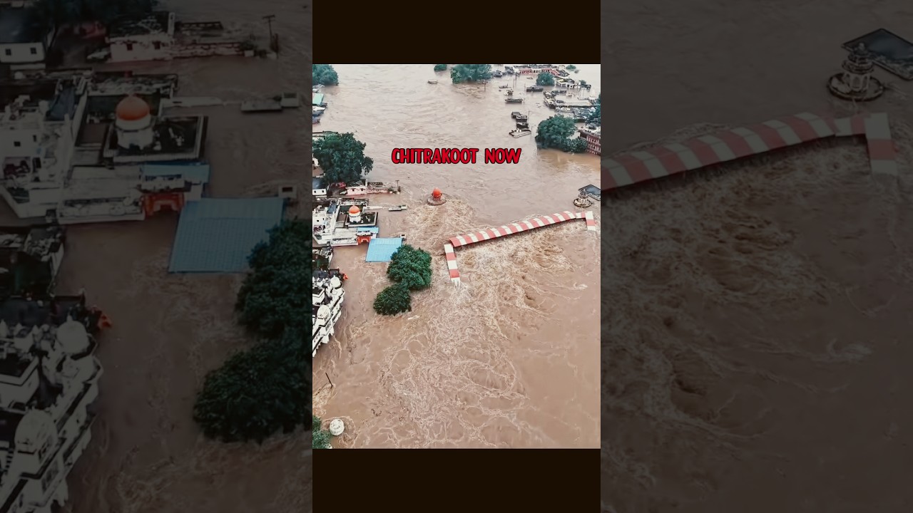 Mandakini: The Great Flood&hellip;&hellip;&hellip;.#travelvlog  #travel #chitrakoot #flood #river #floodalert #traveling