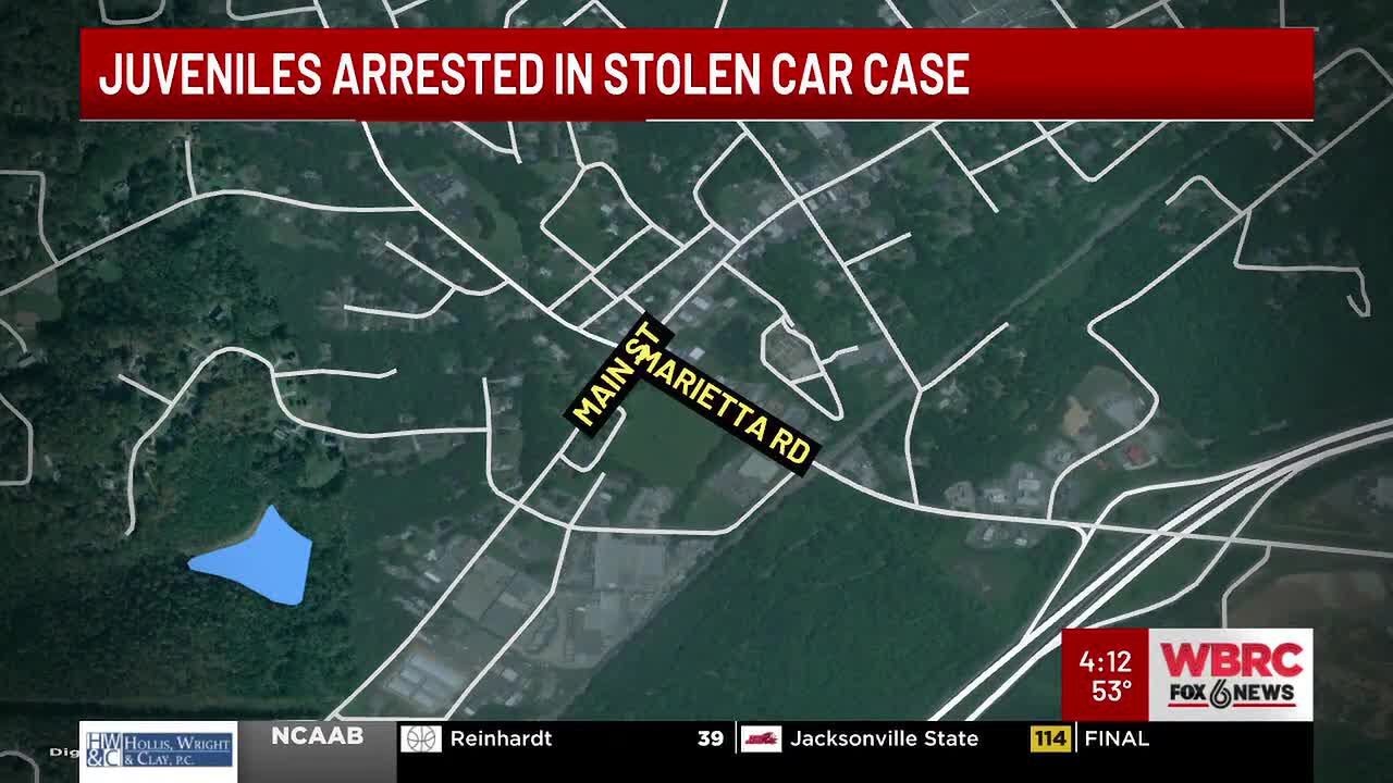 Juveniles arrested in stolen car case