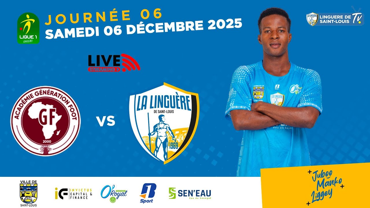 🔴Live-LIGUE 1 SENEGAL: GENERATION FOOT vs ASCE LINGUERE