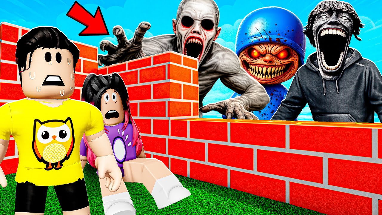 JOGADOR DE AMARELO (CORUJA) NO CONSTRUA PARA SOBREVIVER AOS MONSTROS DO ROBLOX!