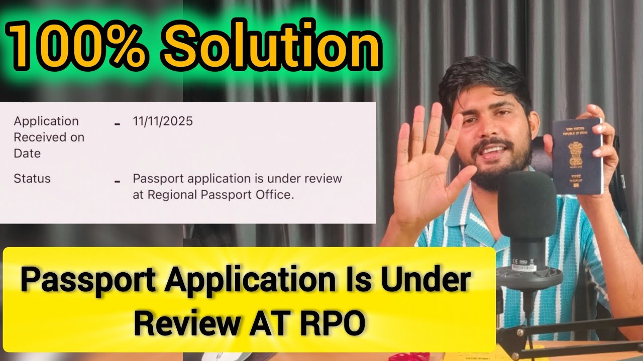 Passport Application Is Under Review At Regional Passport Office : Kaise Thik Kare ? #passport #yt 