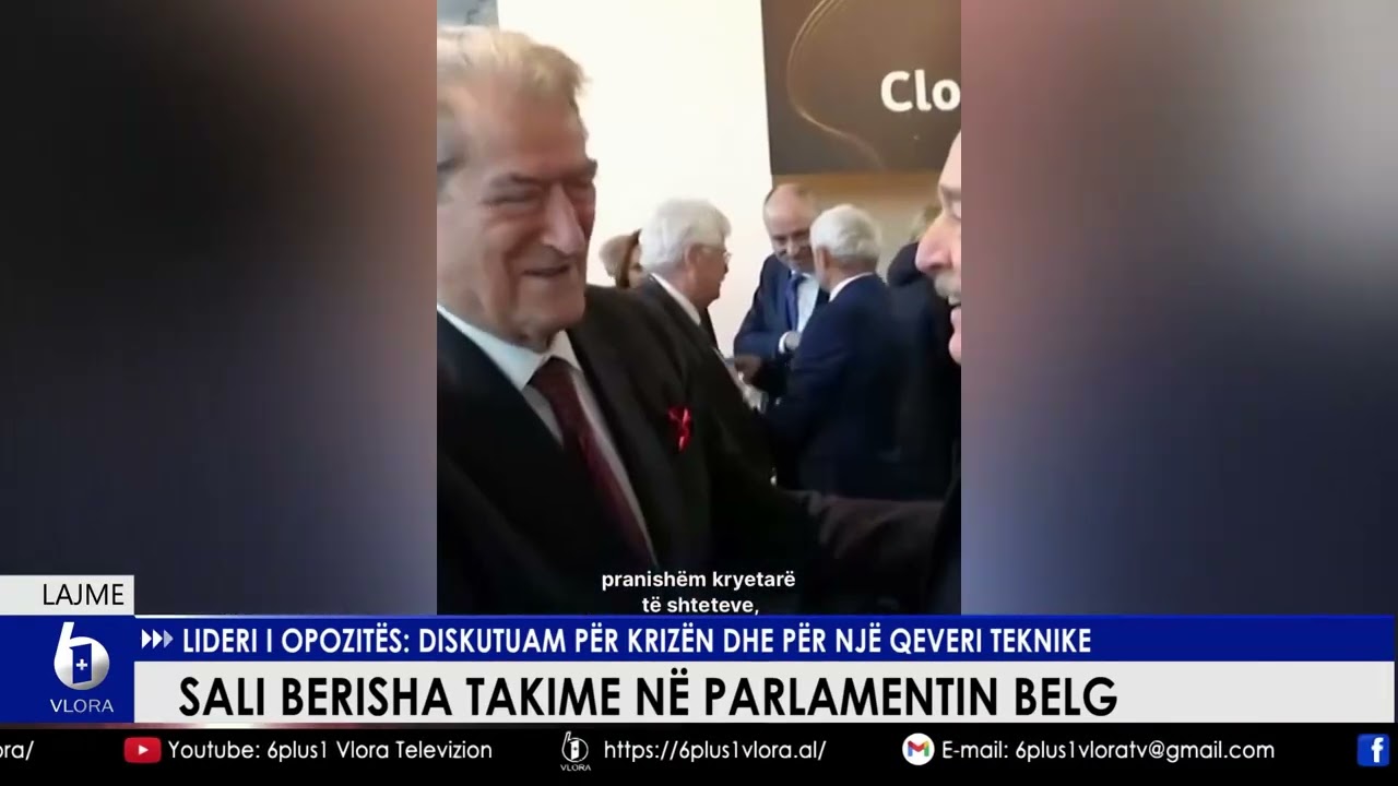 Sali Berisha takime në parlamentin belg. Lideri i Opozitës: Diskutuam për një Qeveri teknike